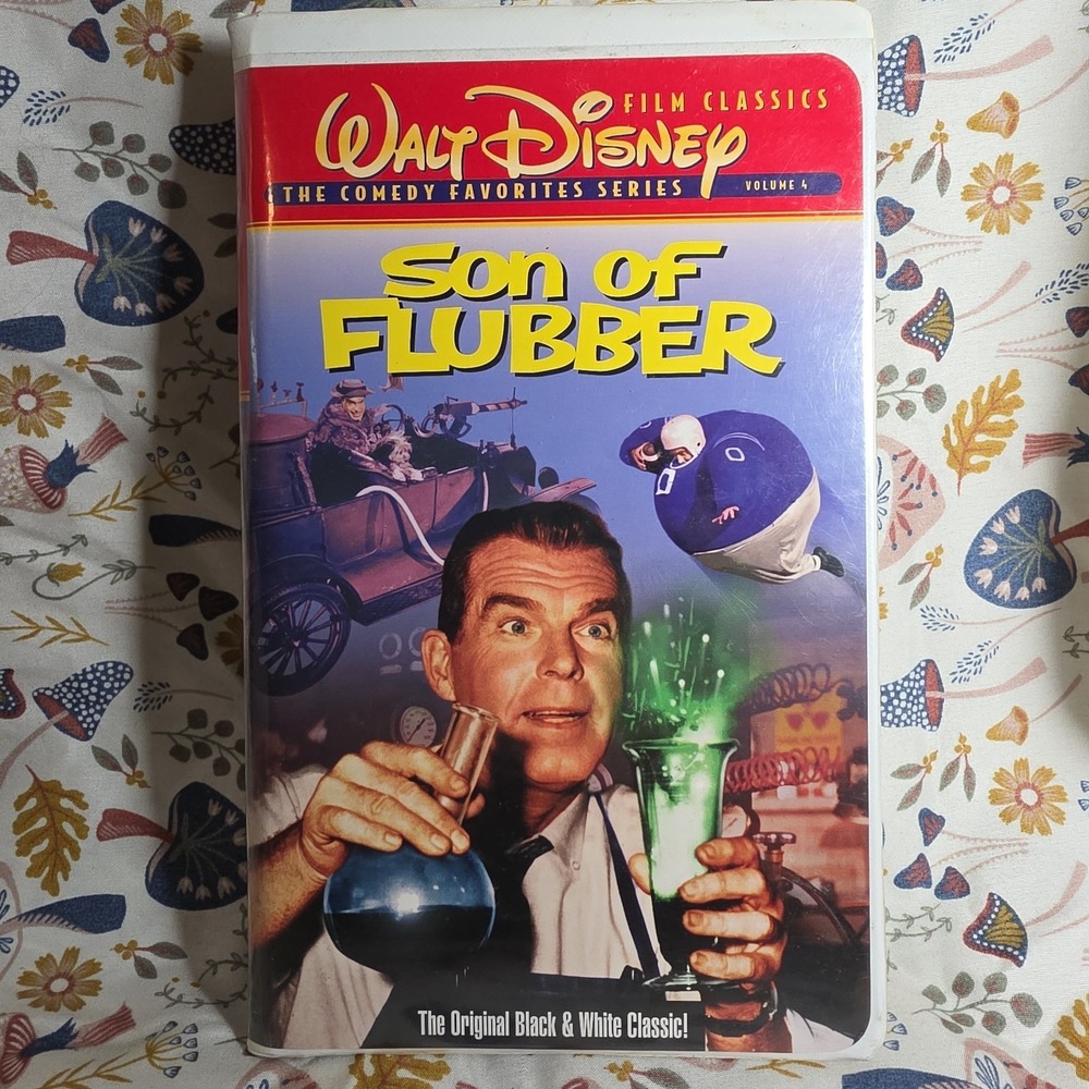 Walt Disney Son of Flubber VHS Movie Kids Family Black White Clamshell Case